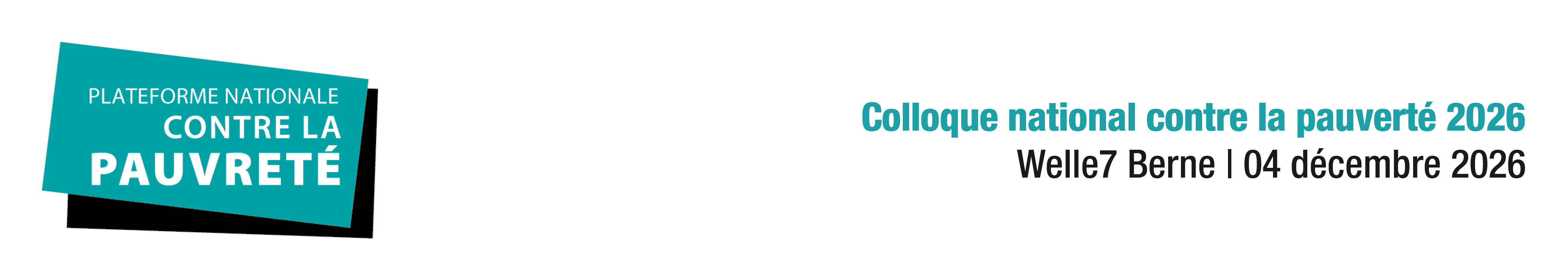 Bannière d'en-tête pour la conférence : Colloque national contre la pauvreté 2026. Celle-ci va de 4 décembre 2026 à 4 décembre 2026.